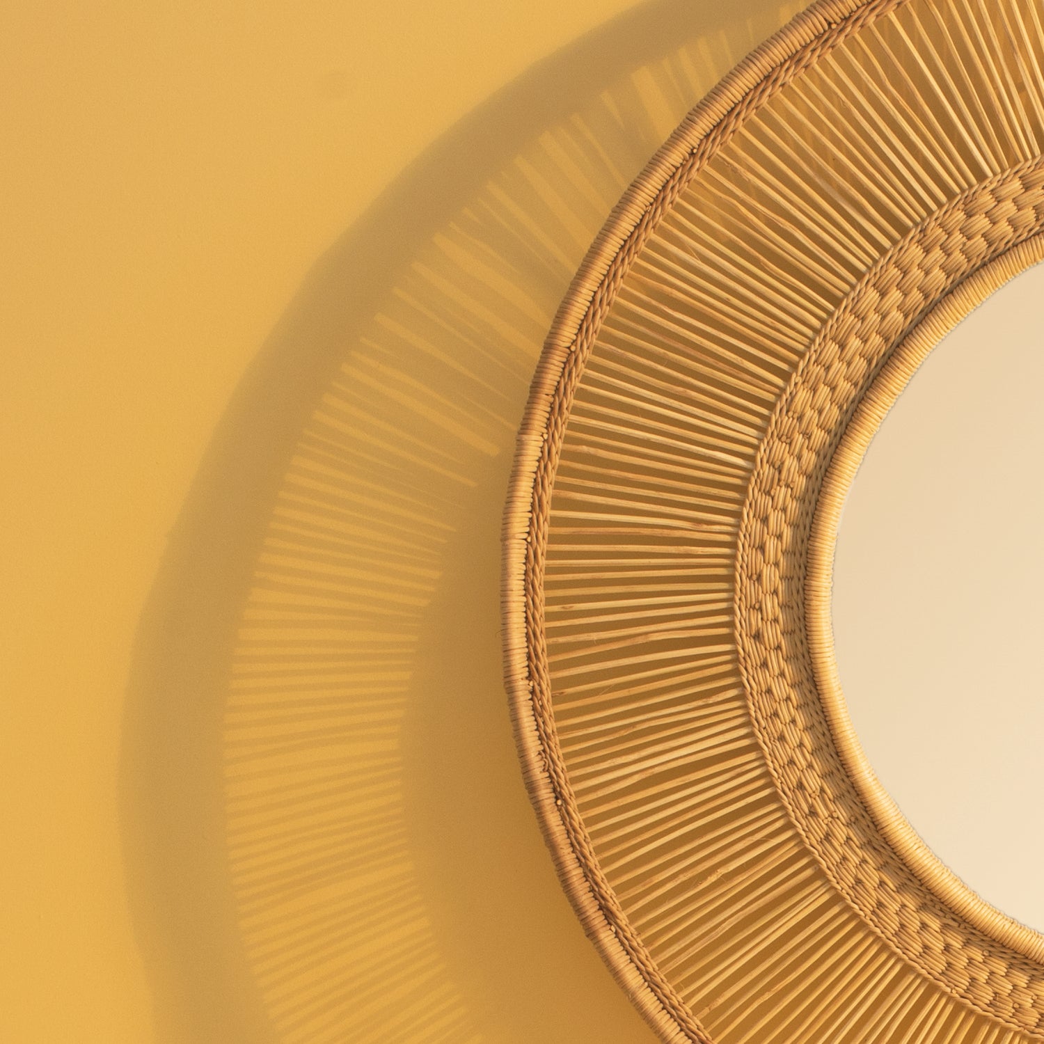 Malawi Round Mirror Natural