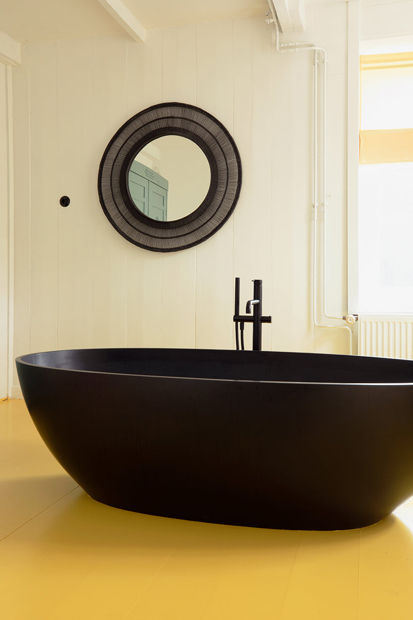 Malawi Round Mirror Black