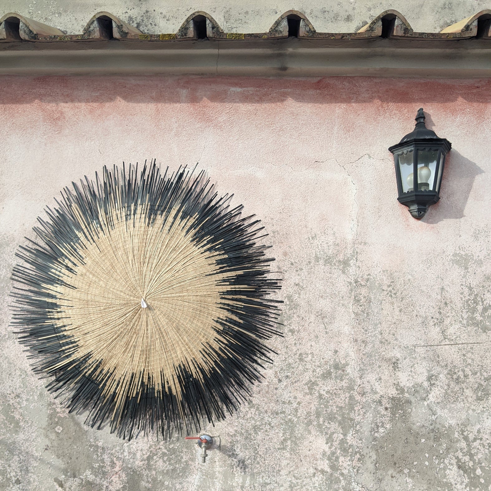 Sun Circle Wall Hanging Black Large - Imperfect 04