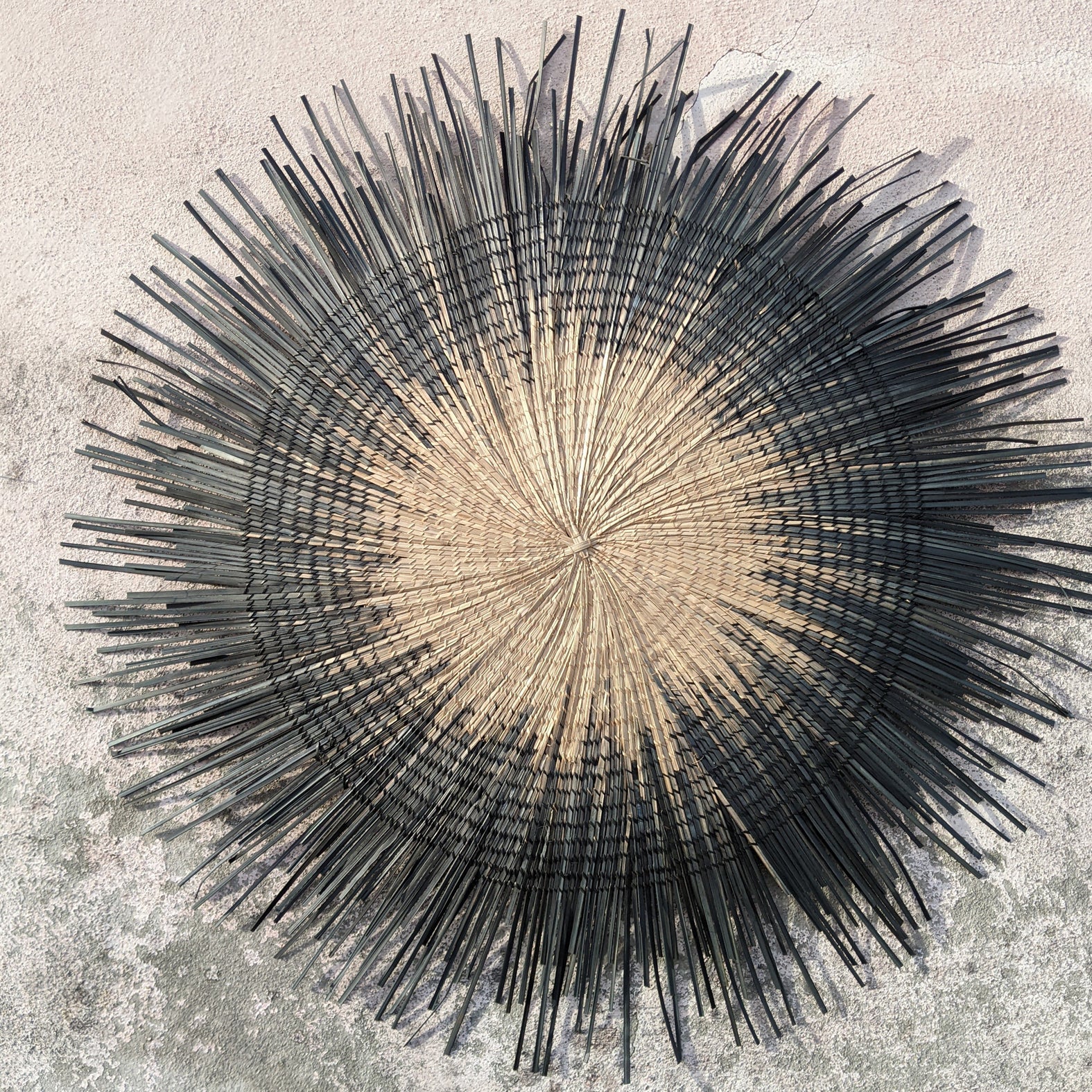 Sun Circle Wall Hanging Black Medium - Imperfect 07
