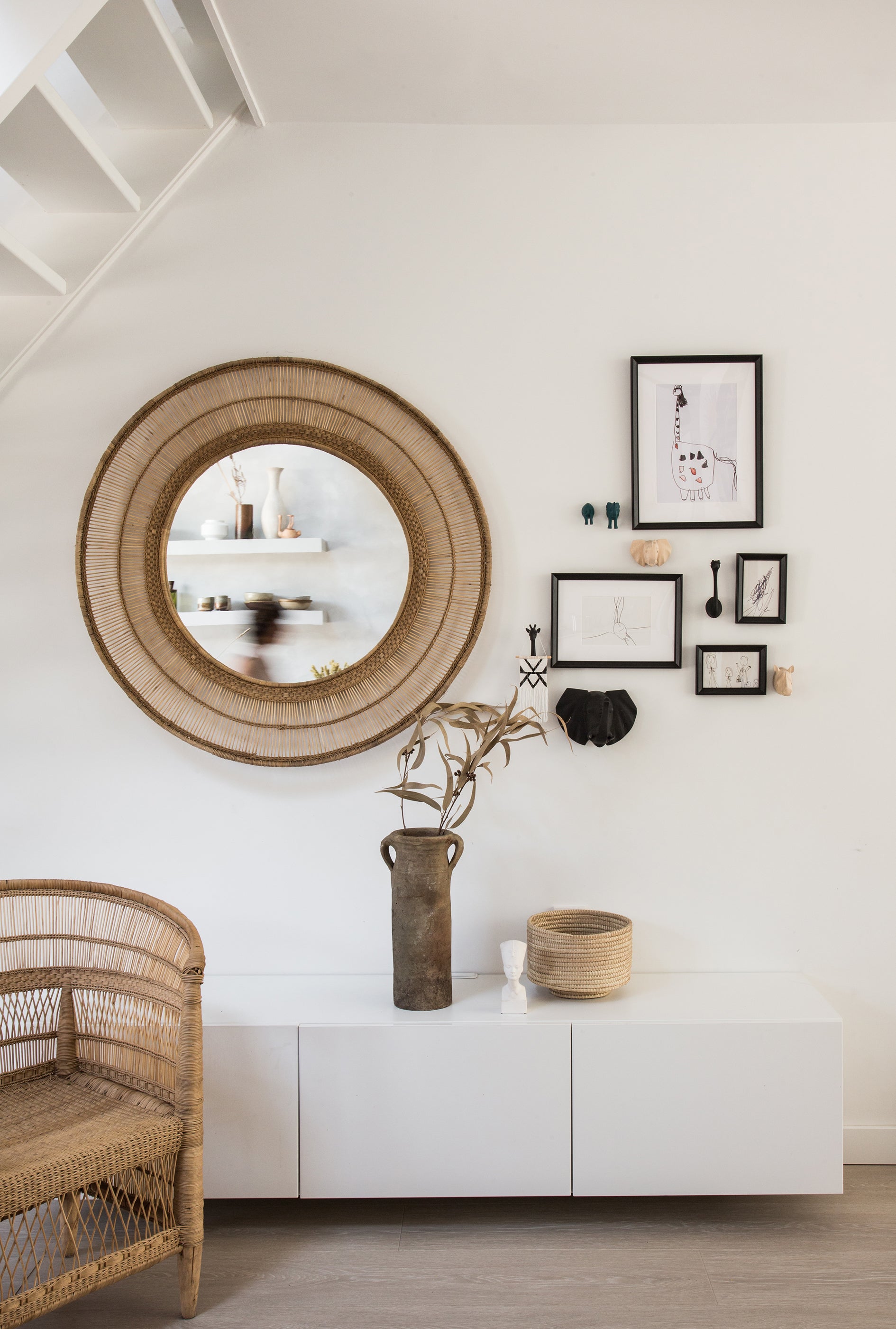 Malawi Round Mirror Natural