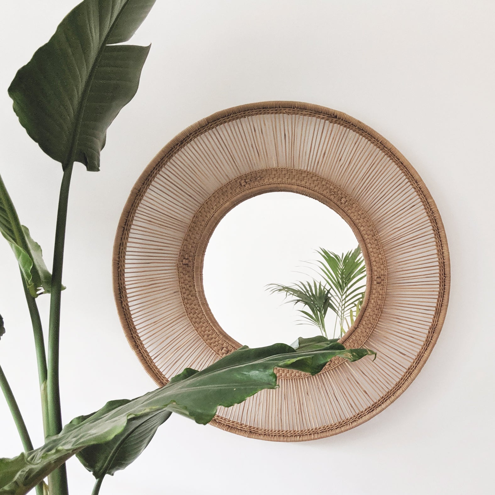 Malawi Round Mirror Natural