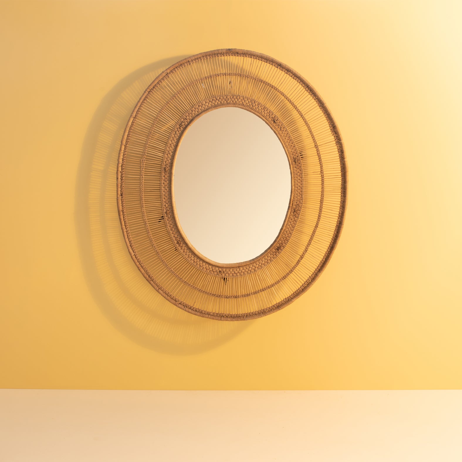 Malawi Oval Mirror Natural