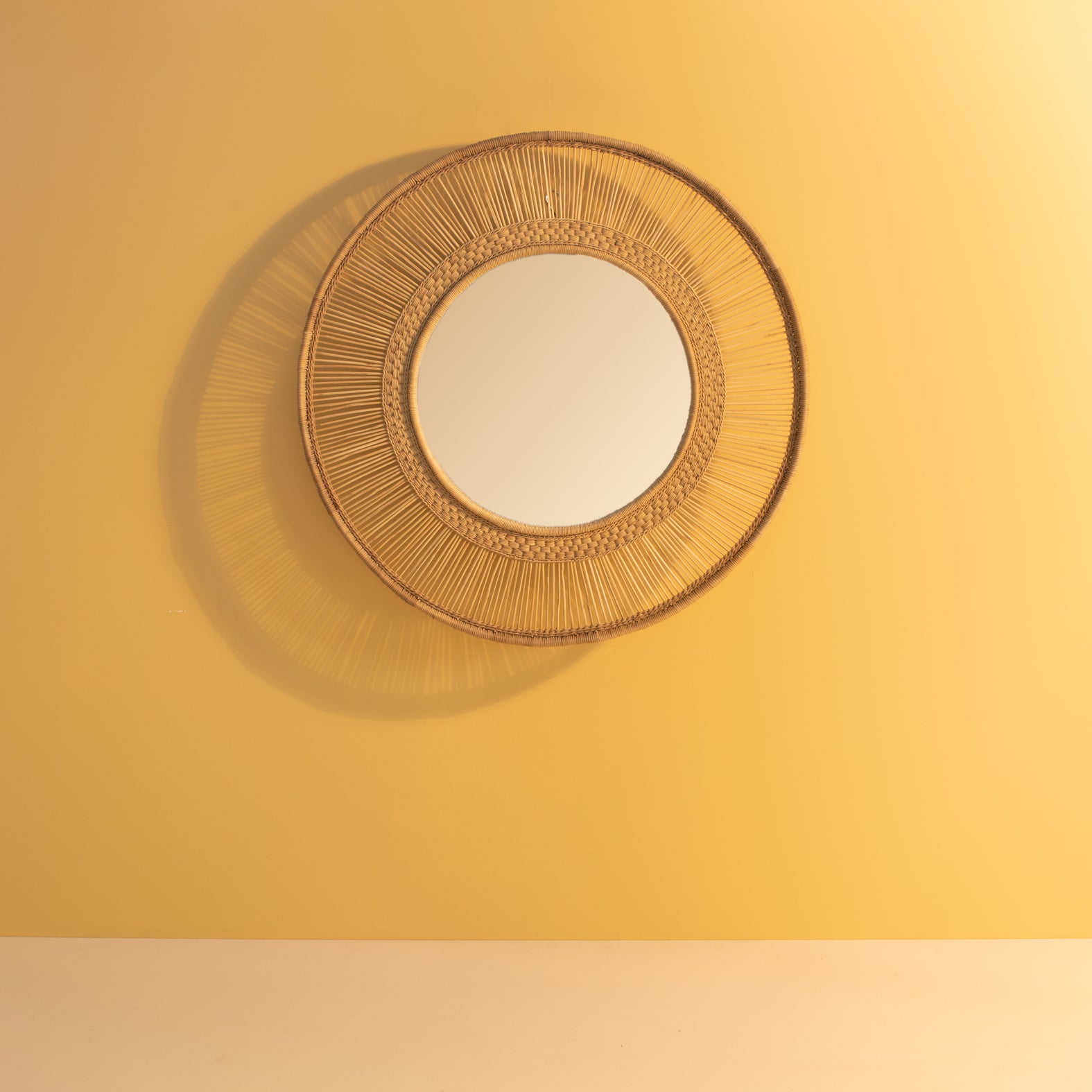 Malawi Round Mirror Natural
