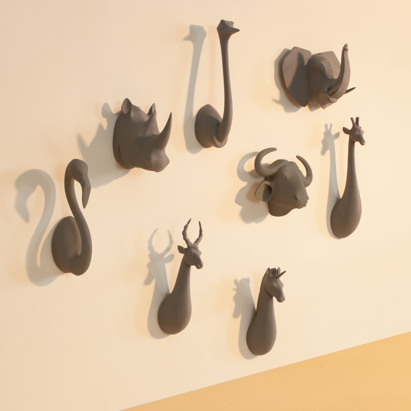 Stone Animal Head Hooks