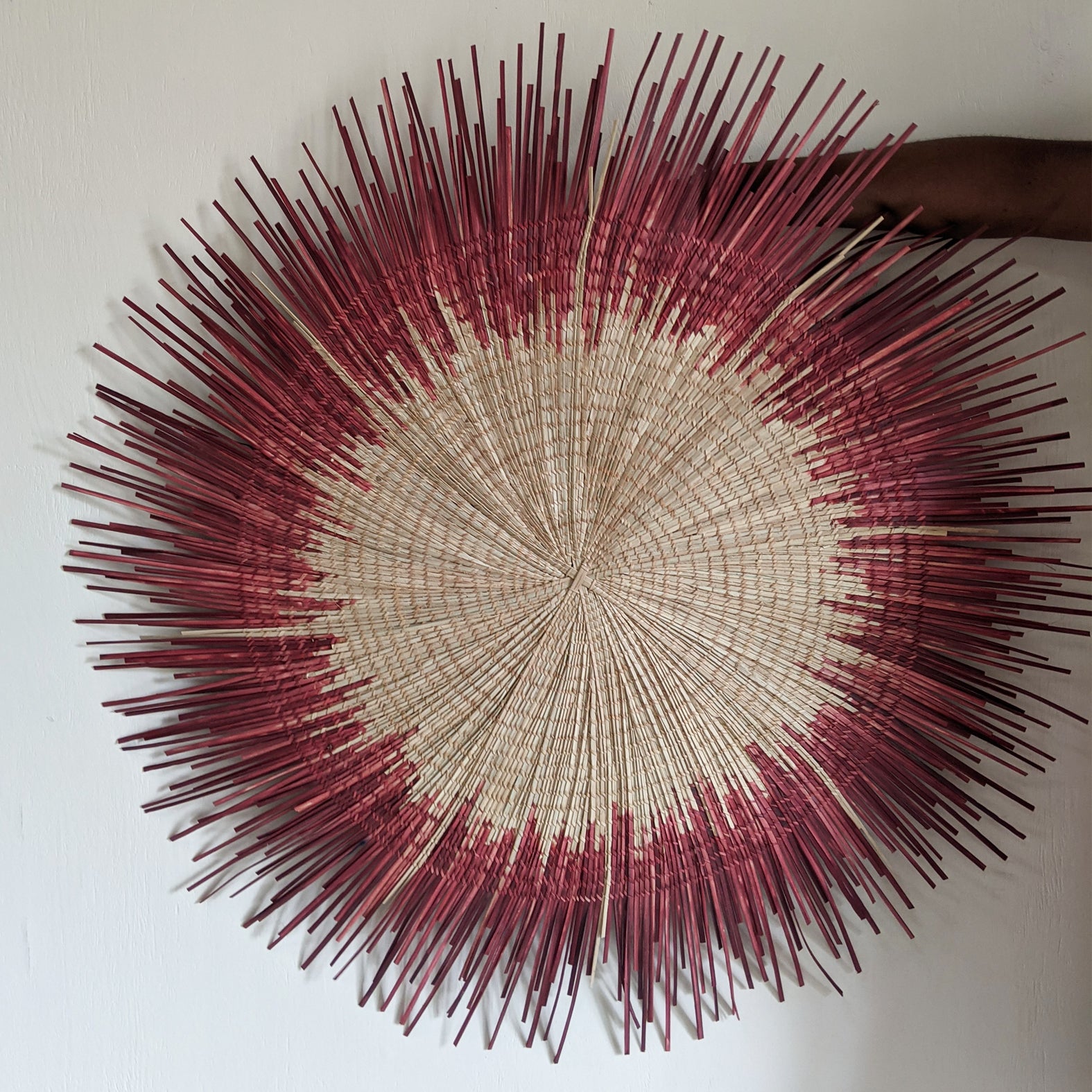 Sun Circle Wall Hanging Raspberry