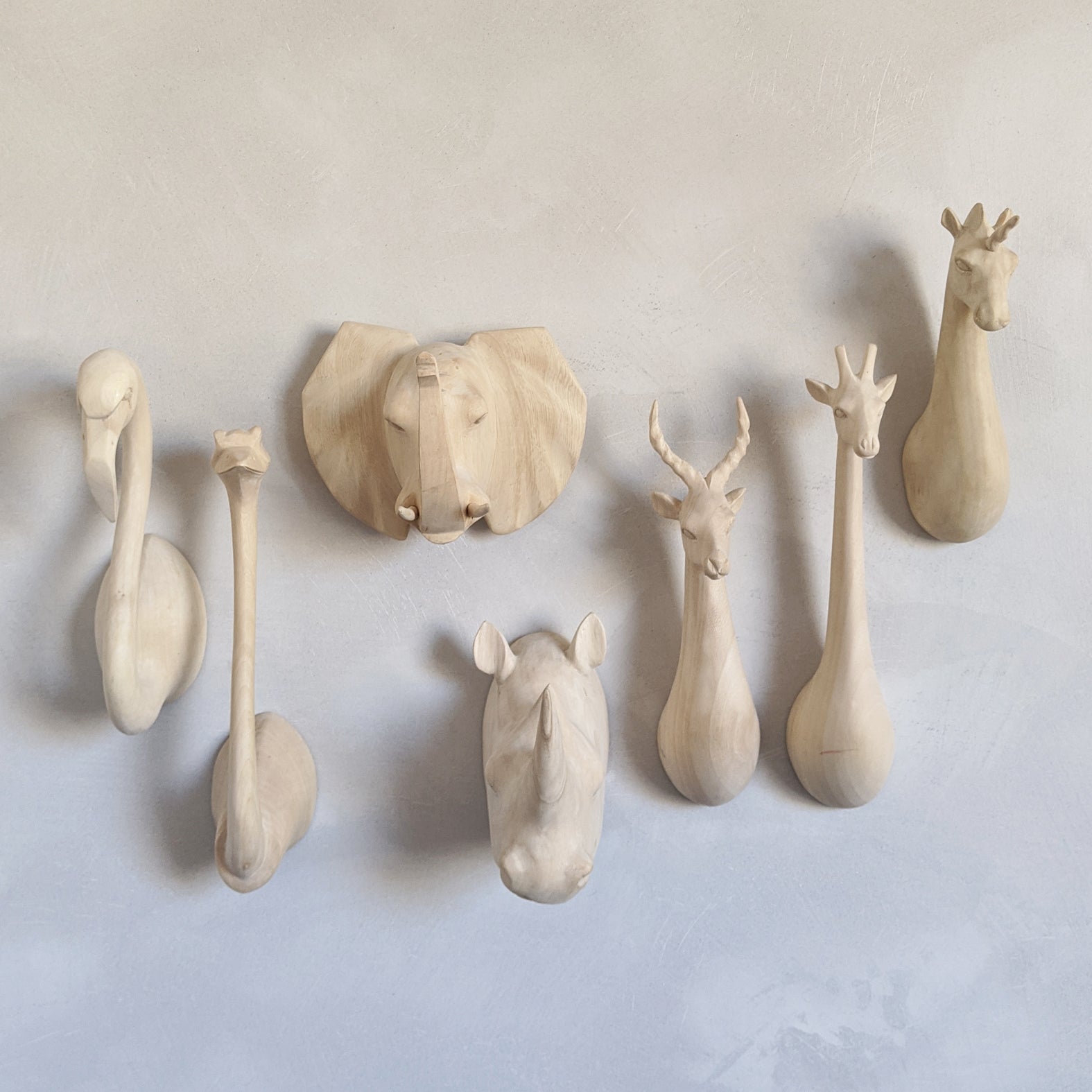 Natural Big Animal Head Hooks