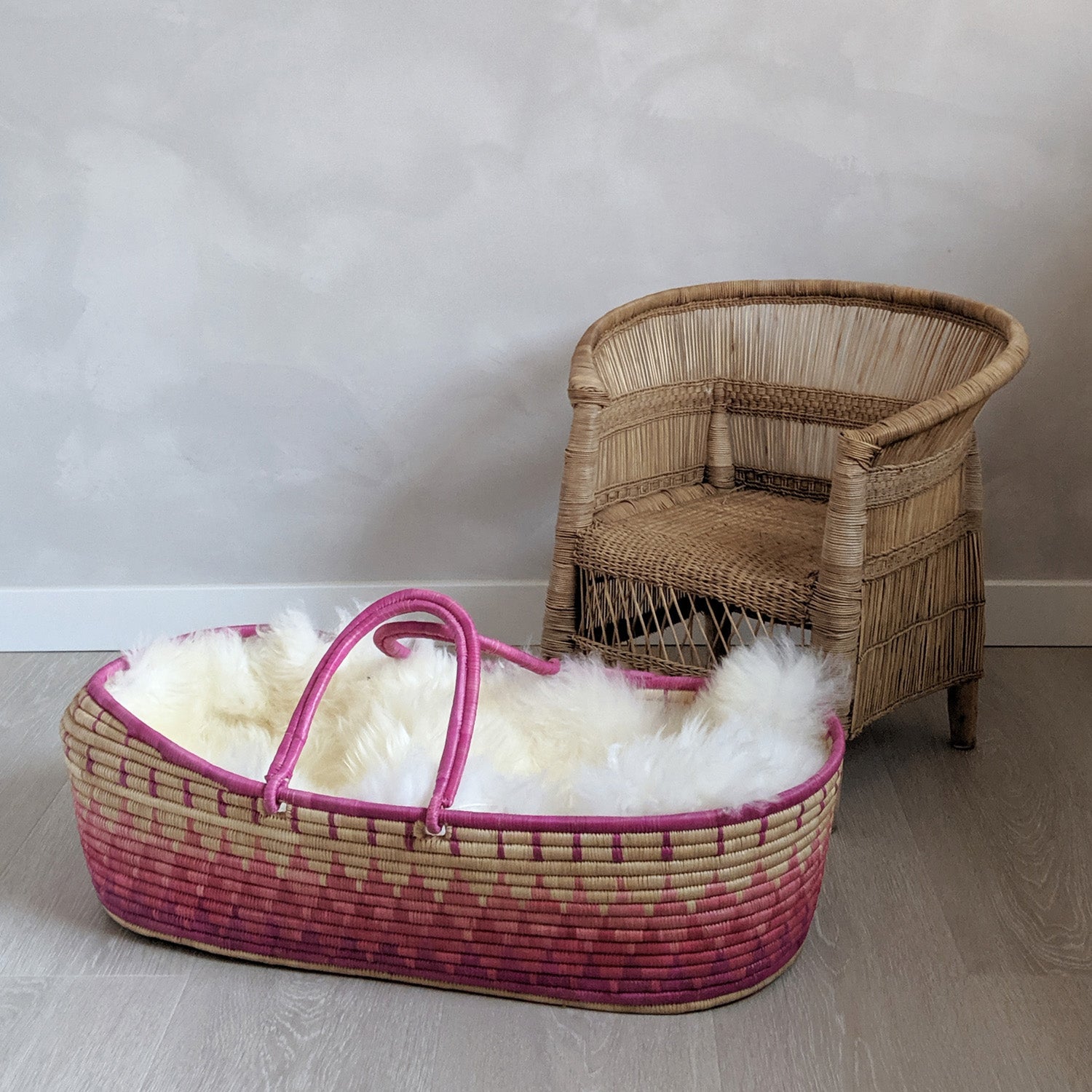 Purple Lilly Baby or Doll Basket